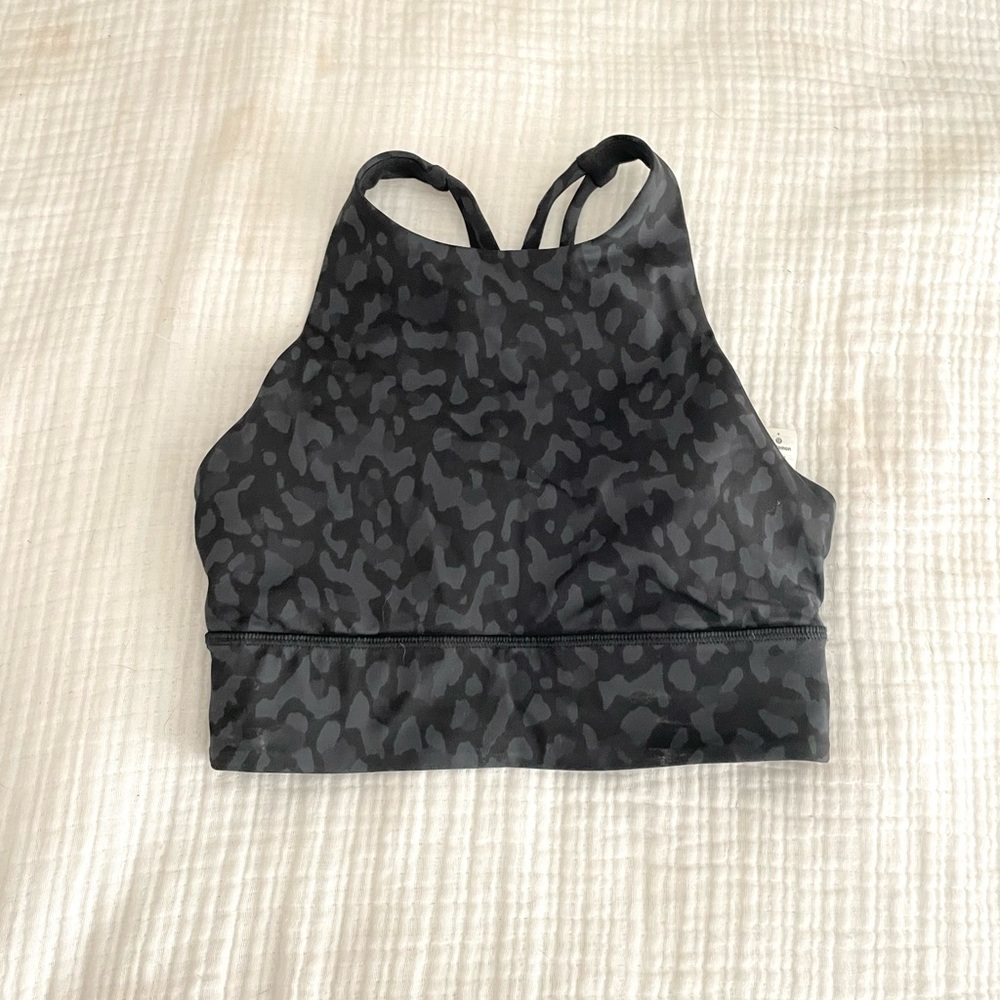 Lululemon racer back top army print size 4